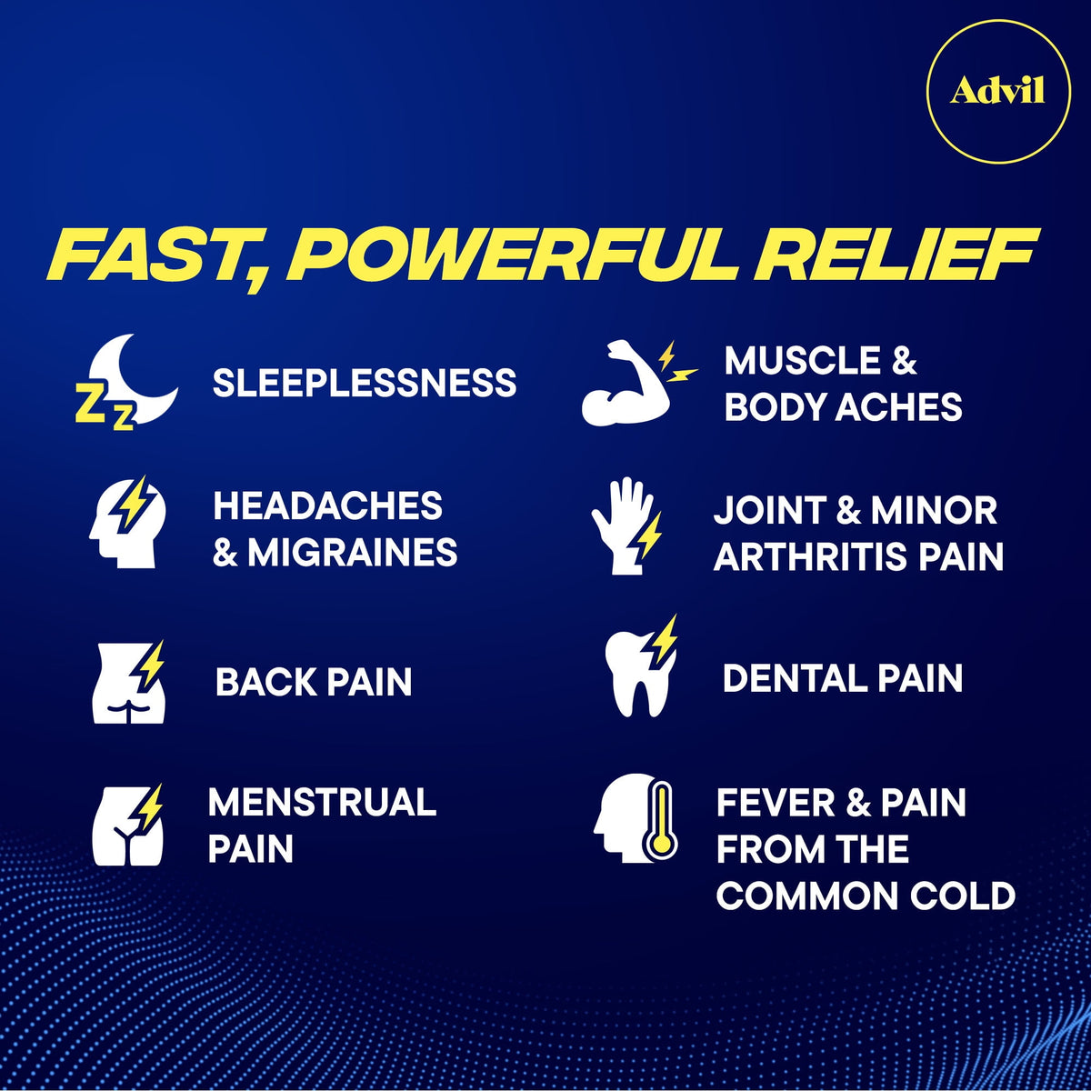 Advil PM Sleep Aid Pain Relievers, Ibuprofen, Diphenhydramine, Coated Caplet, 20 Count