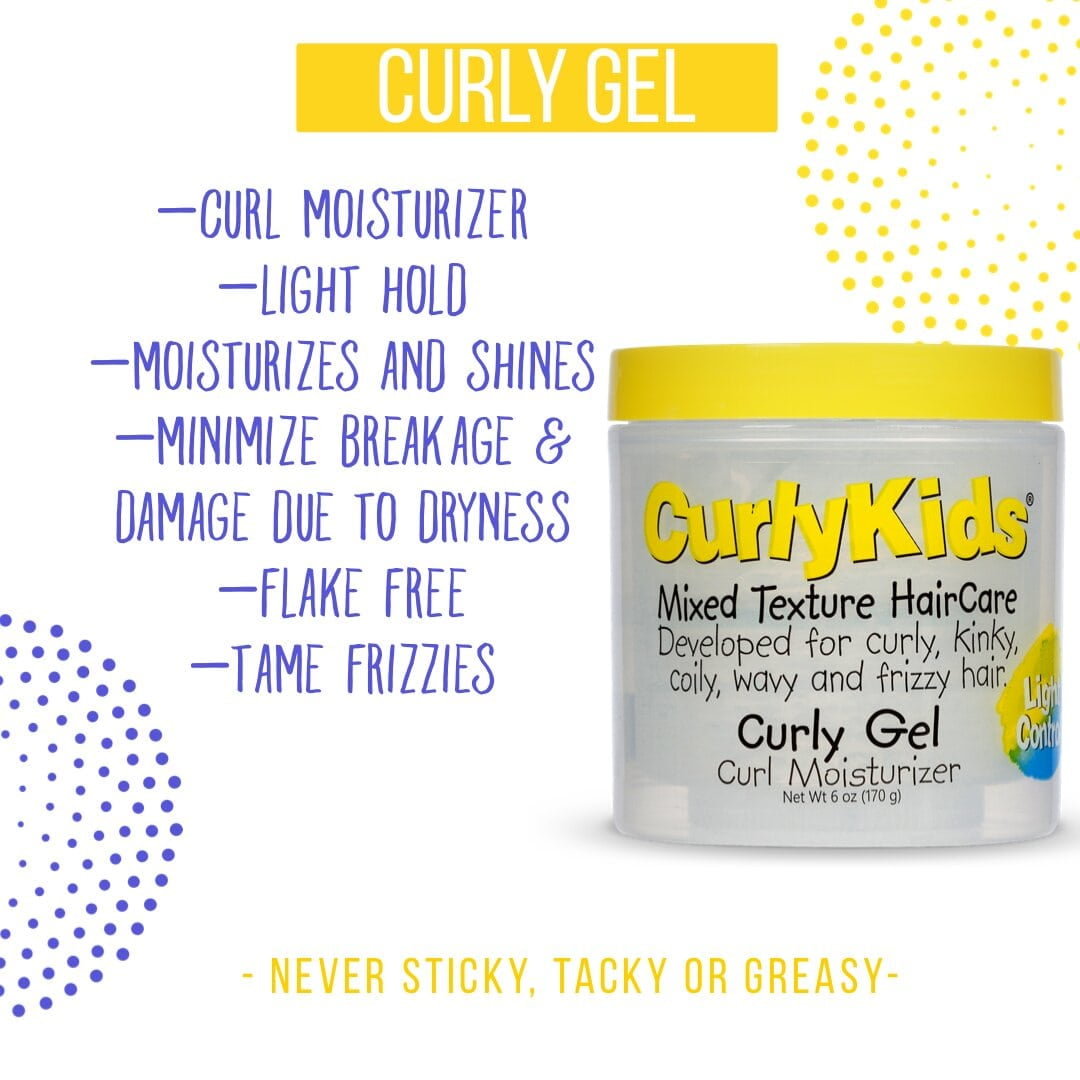Curly Kids Mixed Hair Care Curl Moisturizing Jar Hair Styling Gel, 6 oz, Children