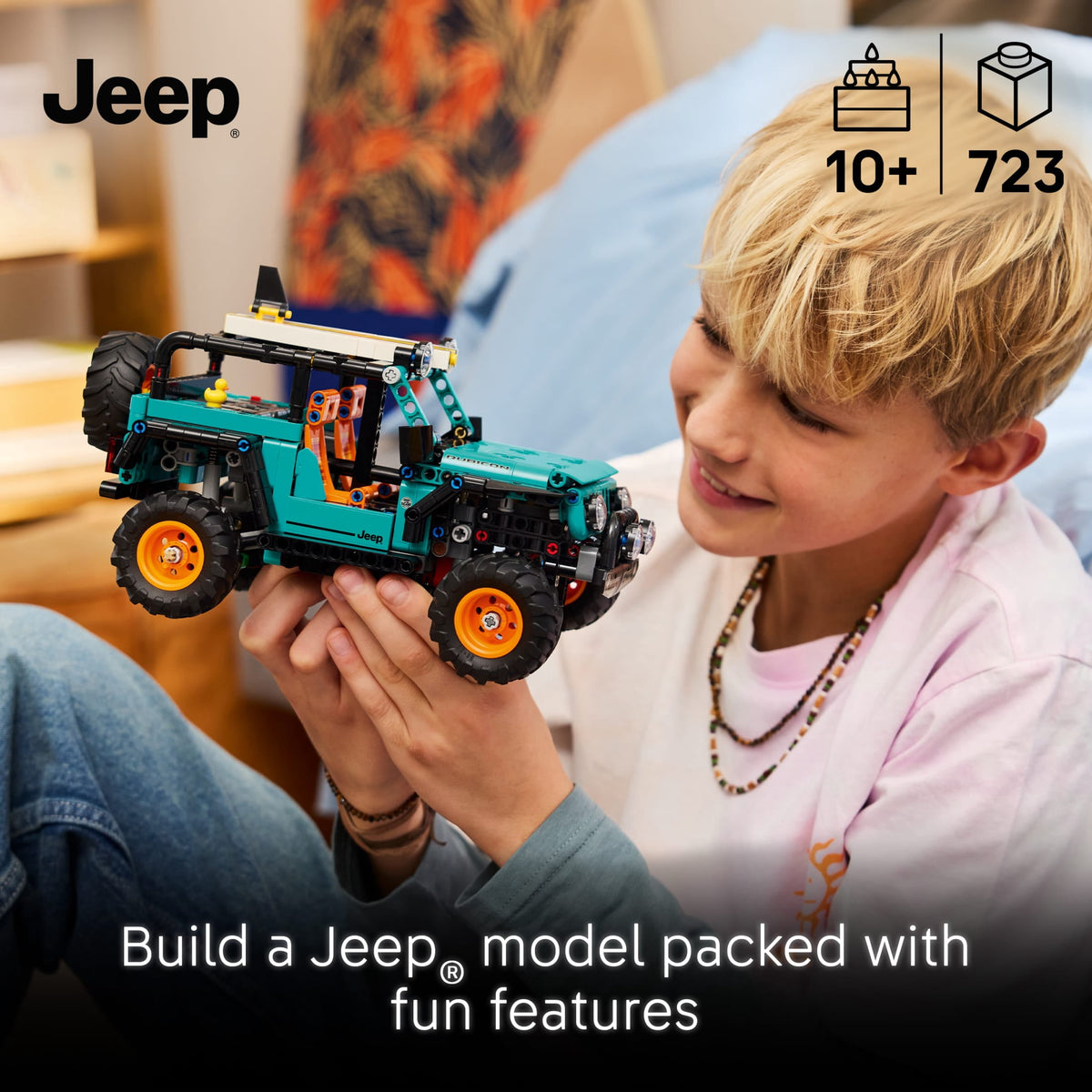 LEGO Technic Jeep Wrangler Rubicon SUV Building Set 42227, Model Car Kit for Ages 10+