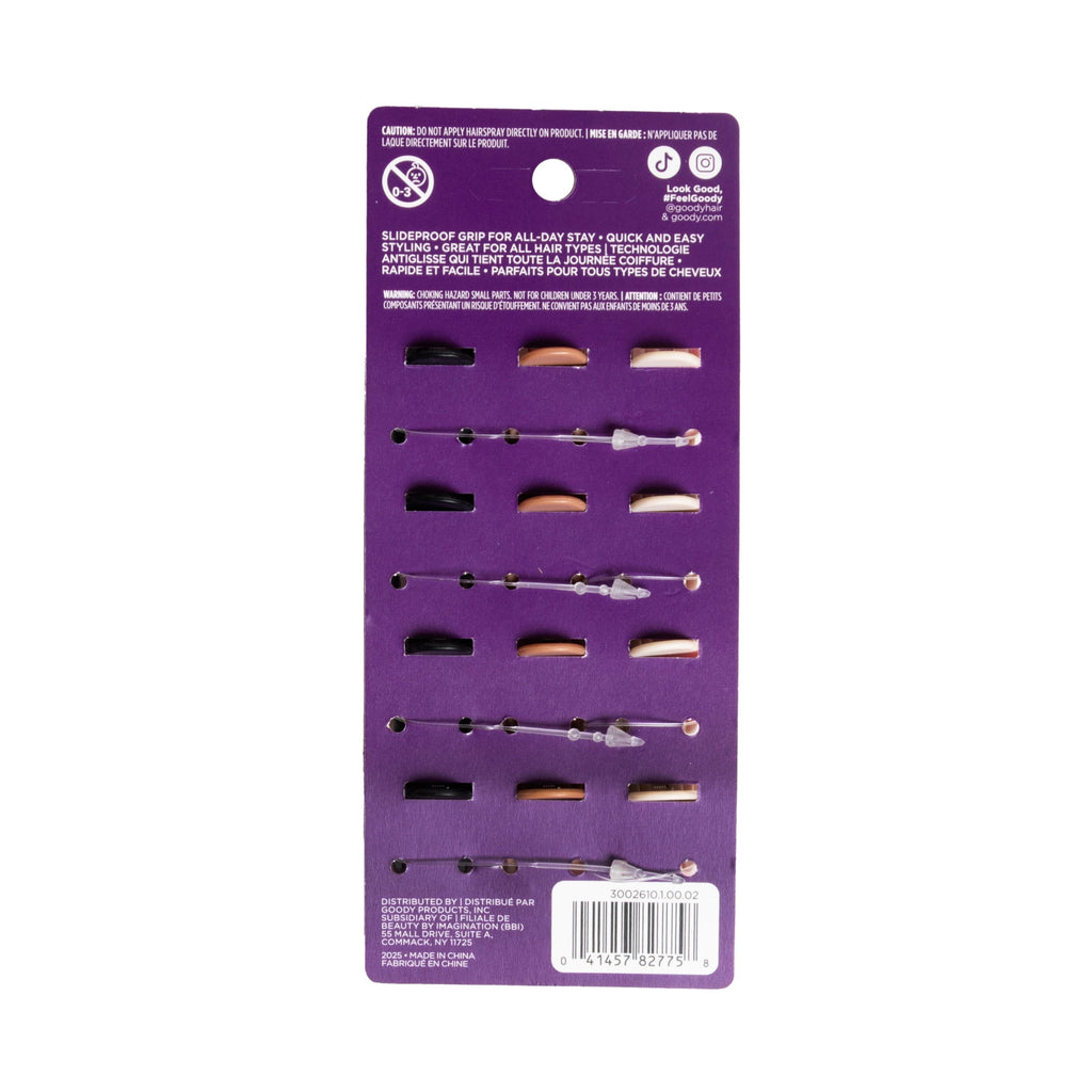 Goody Classic Mini Claw Clips, Assorted Colors, Slide-Proof Grip for All Hair Types, 12 Count
