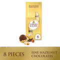 Ferrero Rocher Gourmet Hazelnut Milk Chocolate Gift Box, 8 Individually Wrapped Chocolates, 3.5 oz