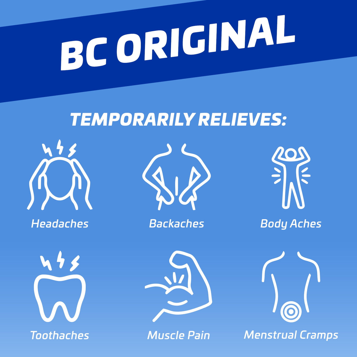 BC Pain Relief Powder, Original Strength Headache Relief with Aspirin & Caffeine, 50 Count