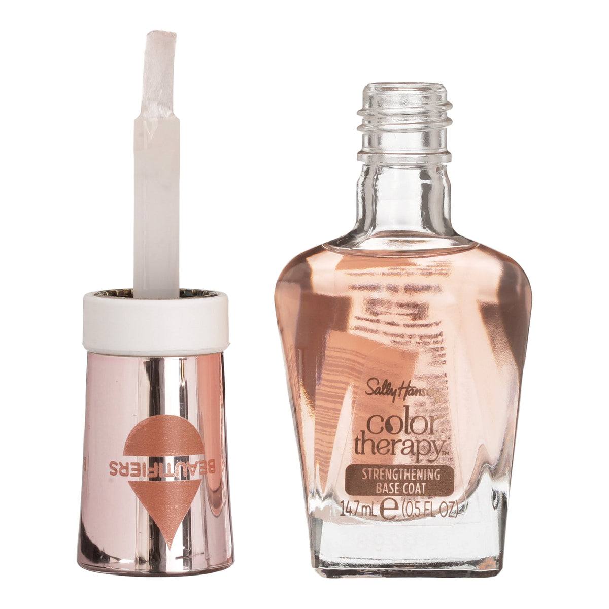 Sally Hansen Color Therapy™ Beautifiers Strengthening Base Coat, 0.5 fl oz, Restorative, Argan Oil Formula