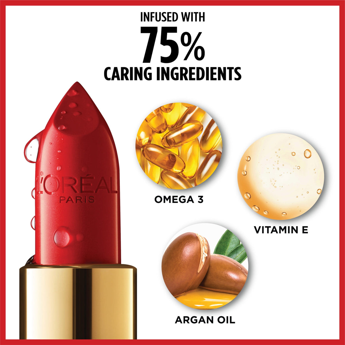 L'Oreal Paris Colour Riche Original Satin Lipstick for Moisturized Lips, 444 Tropical Coral