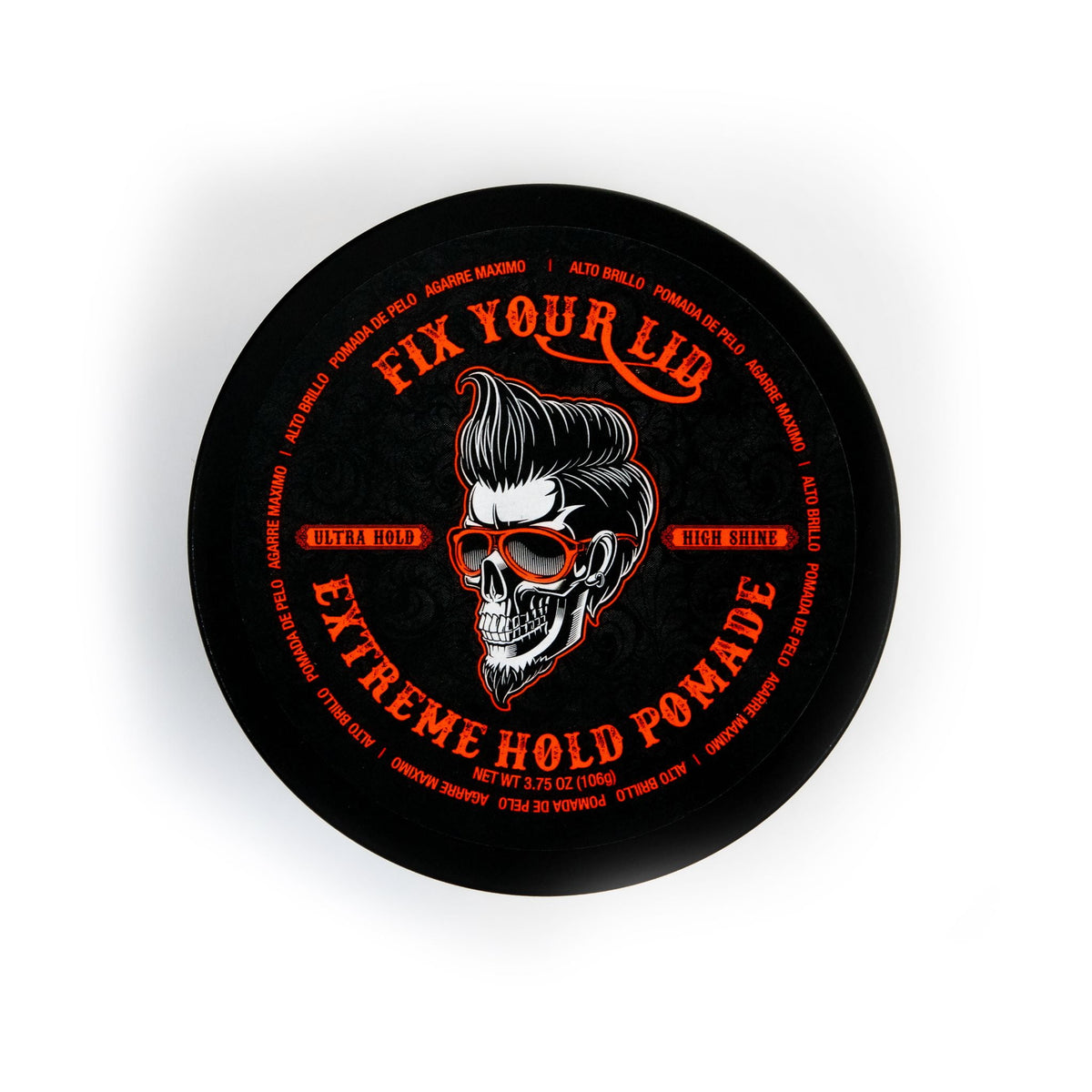 Fix Your Lid Extreme Hold Pomade, Ultra Hold High Shine Styling Hair pomade for Men, 3.75 Oz