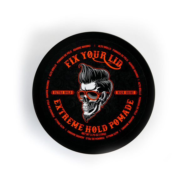 Fix Your Lid Extreme Hold Pomade, Ultra Hold High Shine Styling Hair pomade for Men, 3.75 Oz