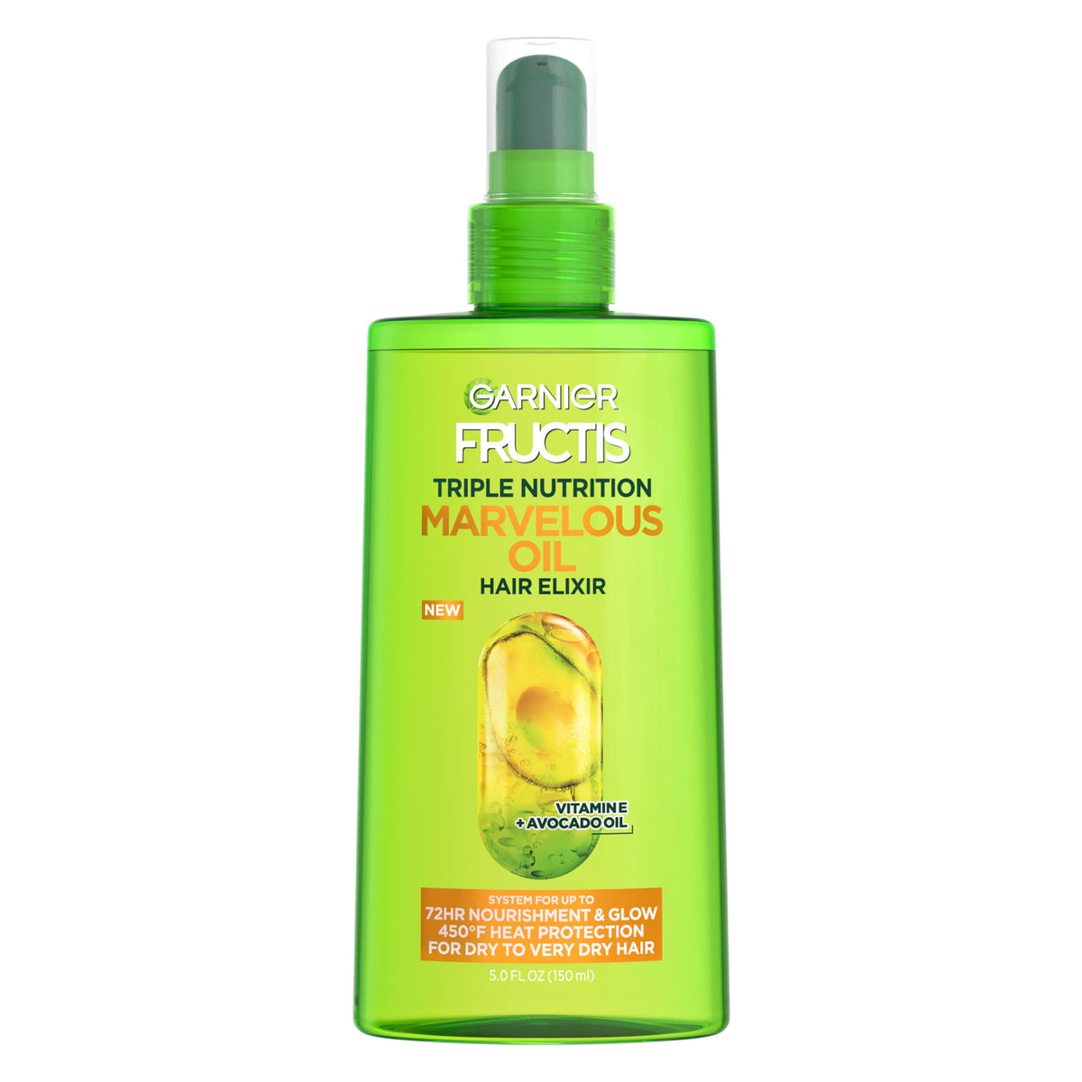 Garnier Fructis Triple Nutrition Vitamin E and Avocado Olive Almond Hair Oil, 5 fl oz