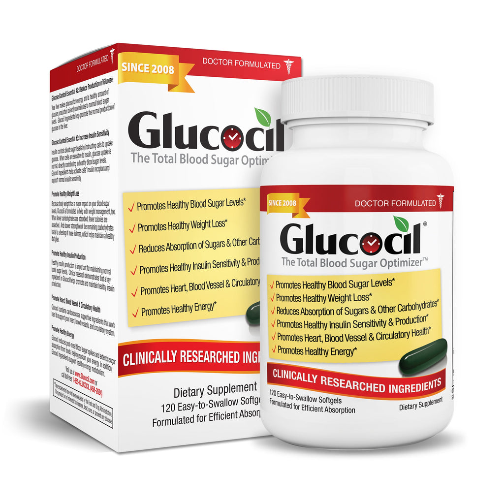 Glucocil 30-Day Supply 120CT – Premium Blood Sugar Support – 2+ Million Sold – Since 2008