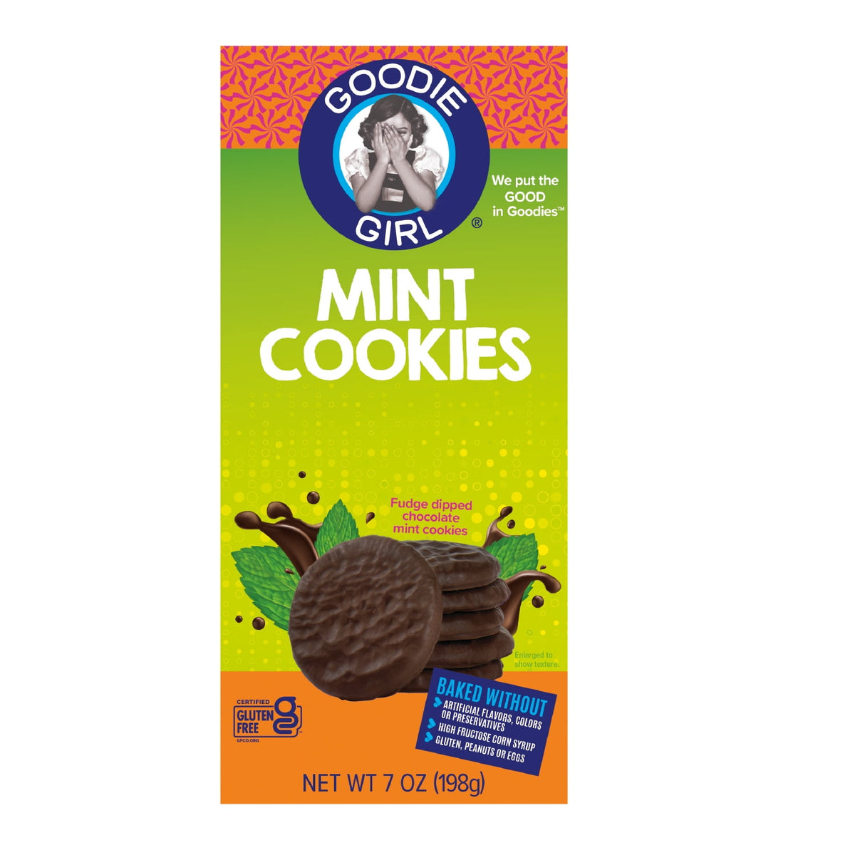Goodie Girl Mint Cookies - Gluten-Free, Peanut-Free, No High Fructose Corn Syrup, 7 oz