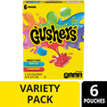 Gushers Fruit Flavored Snacks Variety Pack, Tropical and Strawberry Flavors, 6 Count, 4.8 oz