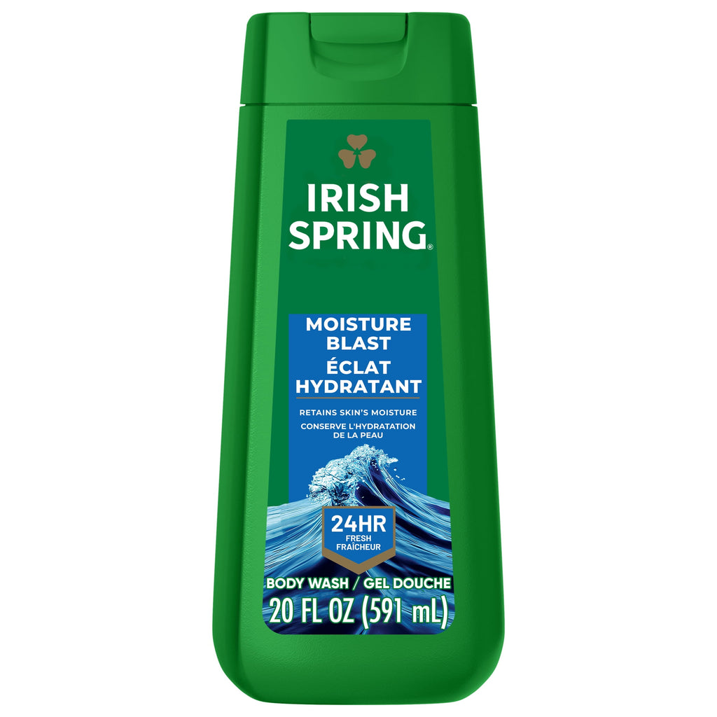 Irish Spring Men's Body Wash, Moisture Blast Body Wash for Men, All Skin Types, 20 fl oz Bottle