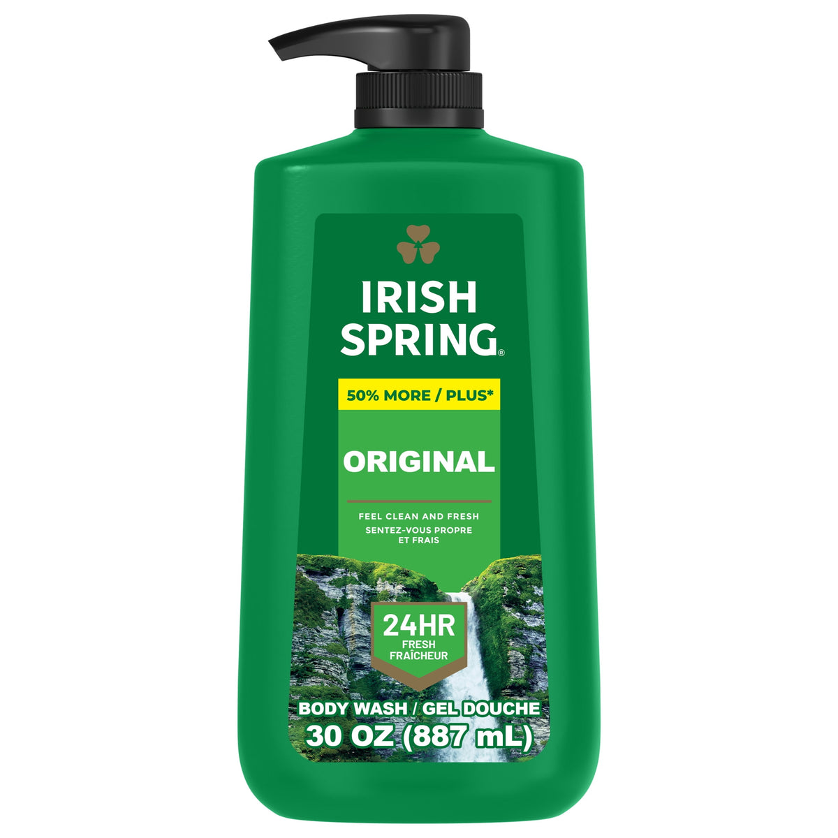 Irish Spring Mens Body Wash, Body Wash for Men, All Skin Types, Original Scent, 30 fl oz Bottle