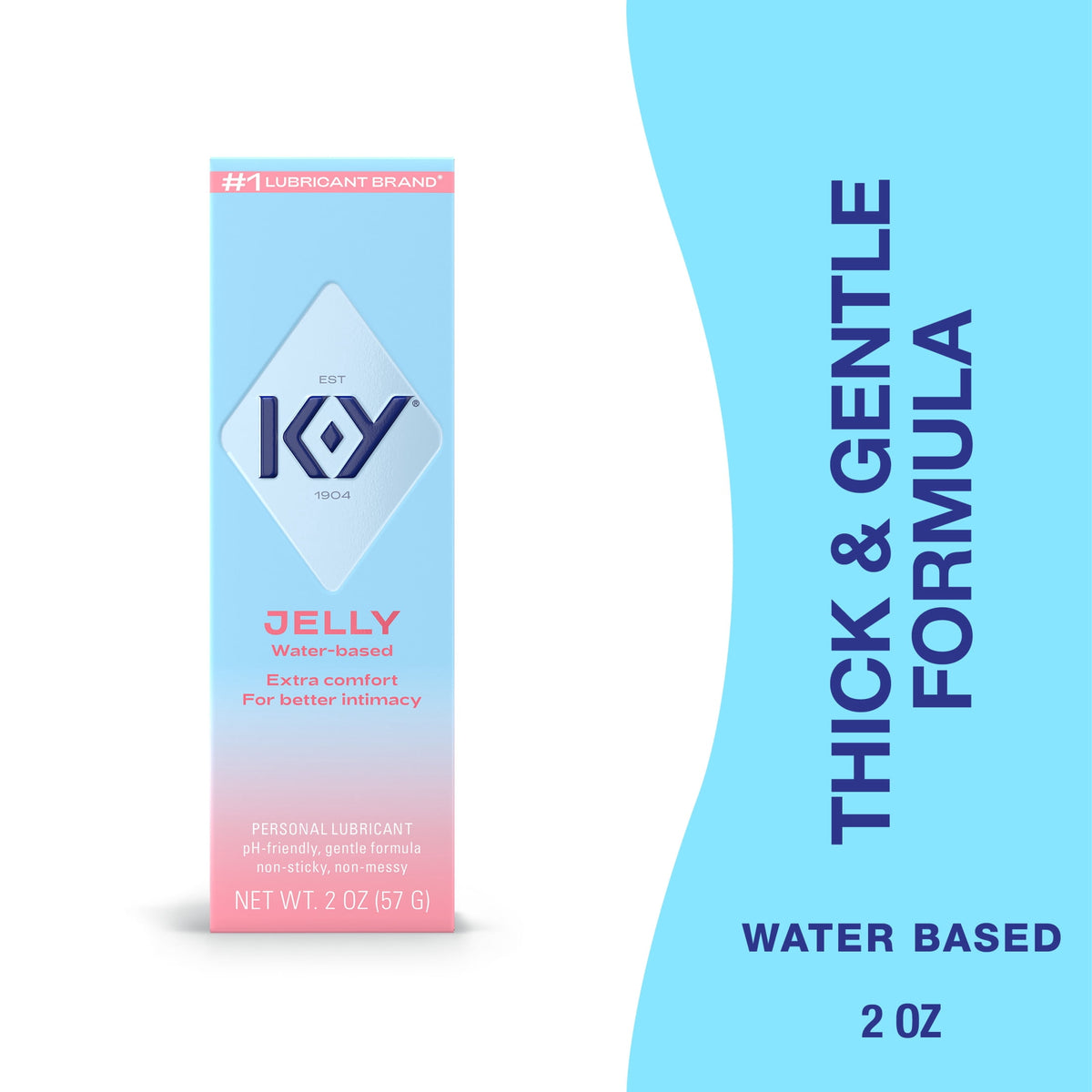 K-Y Jelly Personal Lubricant, Water Based Lube For Sexual Wellness, Vaginal Moisturizer, 2 fl oz
