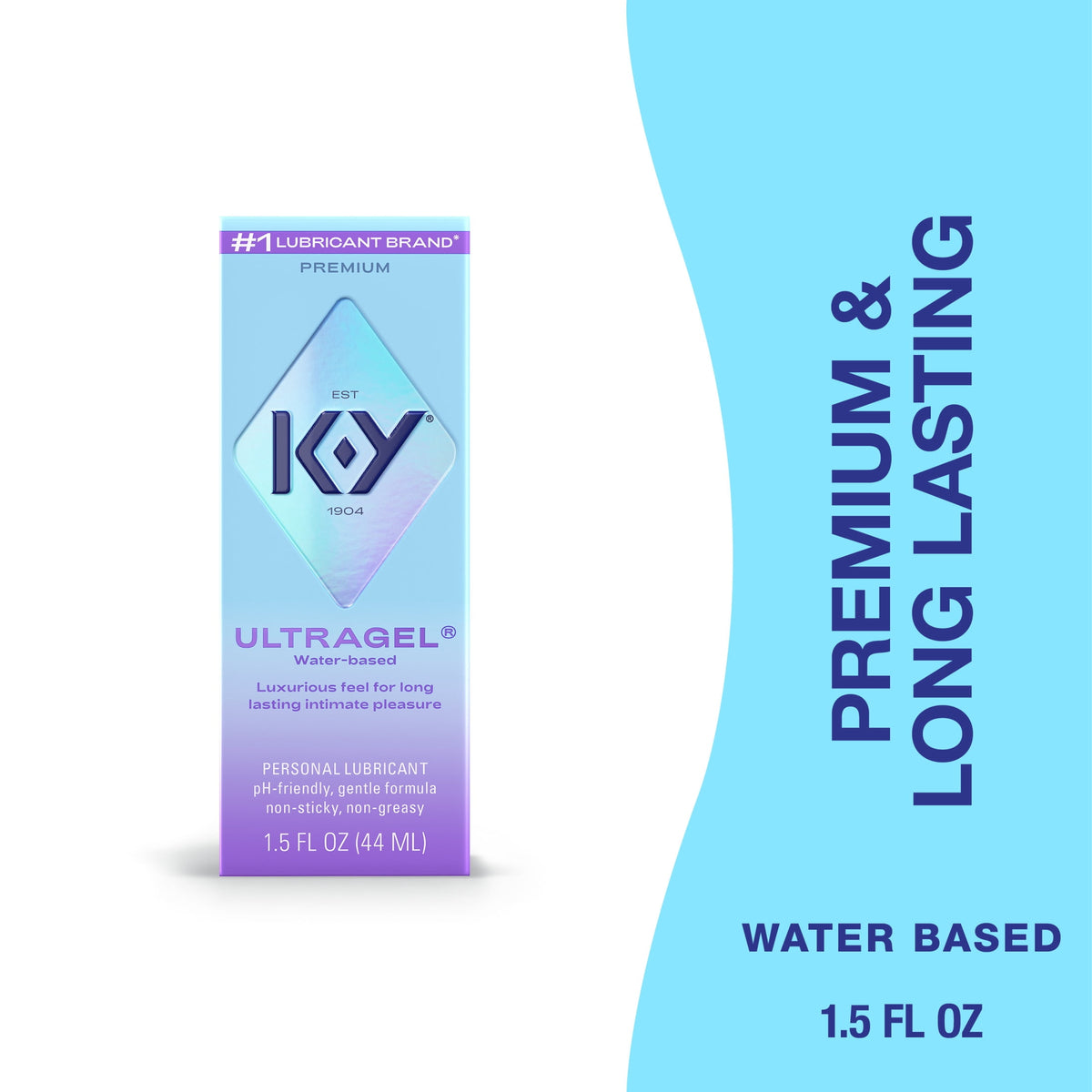 K-Y Ultragel Lube, Personal Water Based Lubricant For Sexual Wellness, Vaginal Moisturizer, 1.5 fl oz