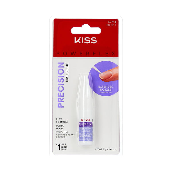 Kiss PowerFlex Ultra Hold Precision Squeeze-On Nail Glue, 0.1 oz Bottle