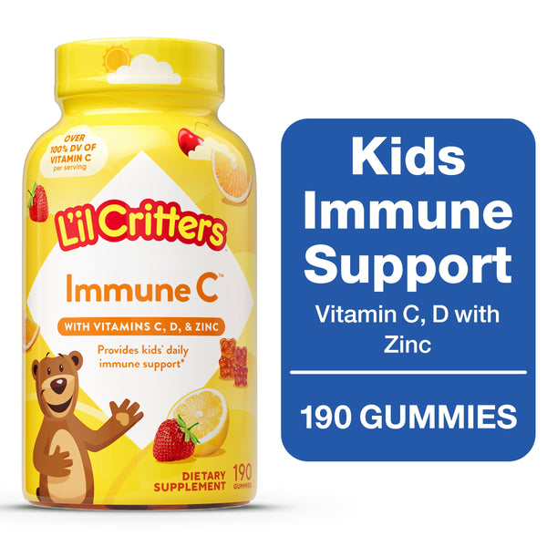 L'il Critters Immune C Kids Gummy Vitamins Supplement, Fruit Flavored, 190 Count