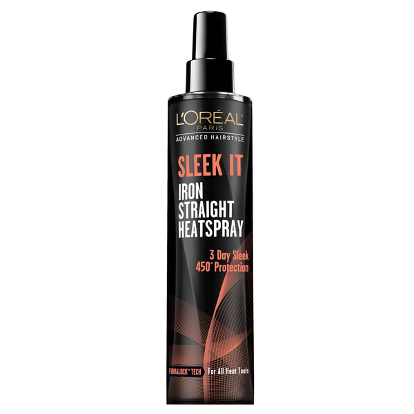 L'Oreal Paris Advanced Hairstyle SLEEK IT Iron Straight Heat Spray, Anti-Frizz, 5.7 fl oz