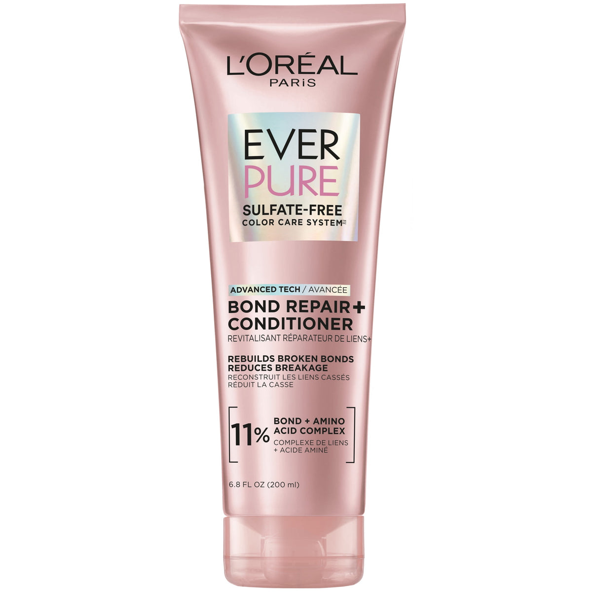 L'Oreal Paris EverPure Bond Repair Strengthening Conditioner with Citric Acid, 6.8 oz