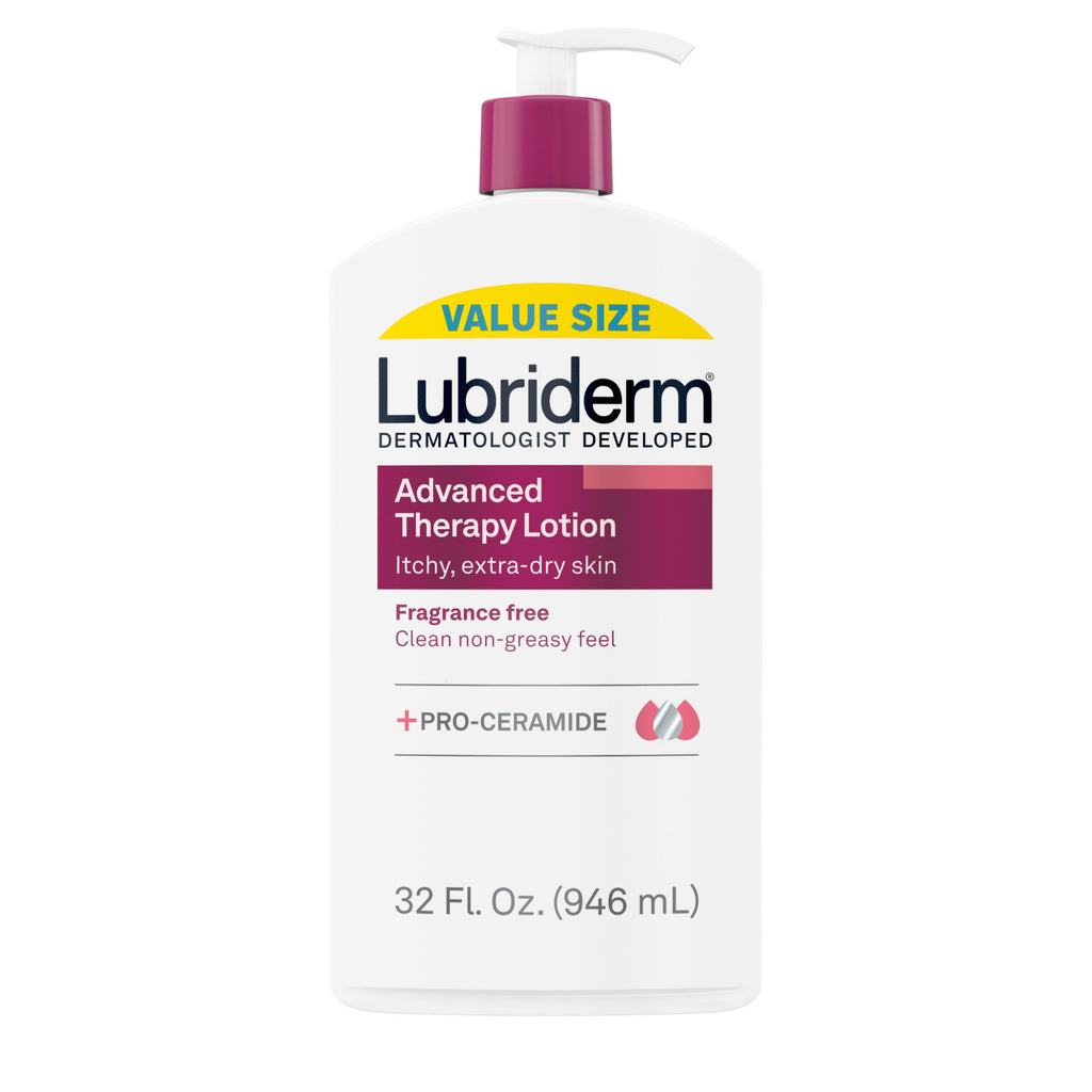Lubriderm Advanced Therapy Body Lotion, Fragrance Free, 32 Fl oz