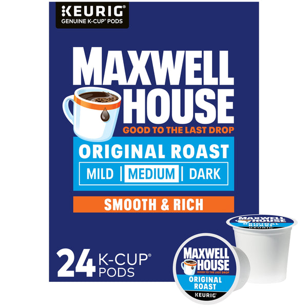 Maxwell House Original Roast Medium Roast K-Cup® Coffee Pods, 24 Count Box