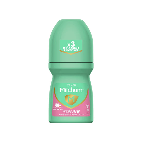 Mitchum Women’s Triple Odor Protection Antiperspirant & Deodorant Roll-On, Powder Fresh, 1.7 oz