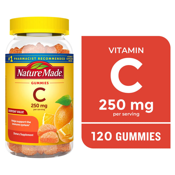Nature Made Vitamin C Gummies for Immune Support, 250mg per Serving, 120 Count