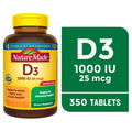 Nature Made Vitamin D3 1000 IU (25 mcg) Tablets, Vitamin D Dietary Supplement, 350 Count