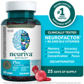 Neuriva Plus Brain Supplements for Memory and Focus Vitamin B12 & B6 Strawberry Gummies 50 Count
