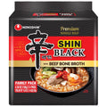 Nongshim Spicy Pot-au-feu Flavor Shin Black Noodle Soup, 4.58 oz, (Pack of 4)