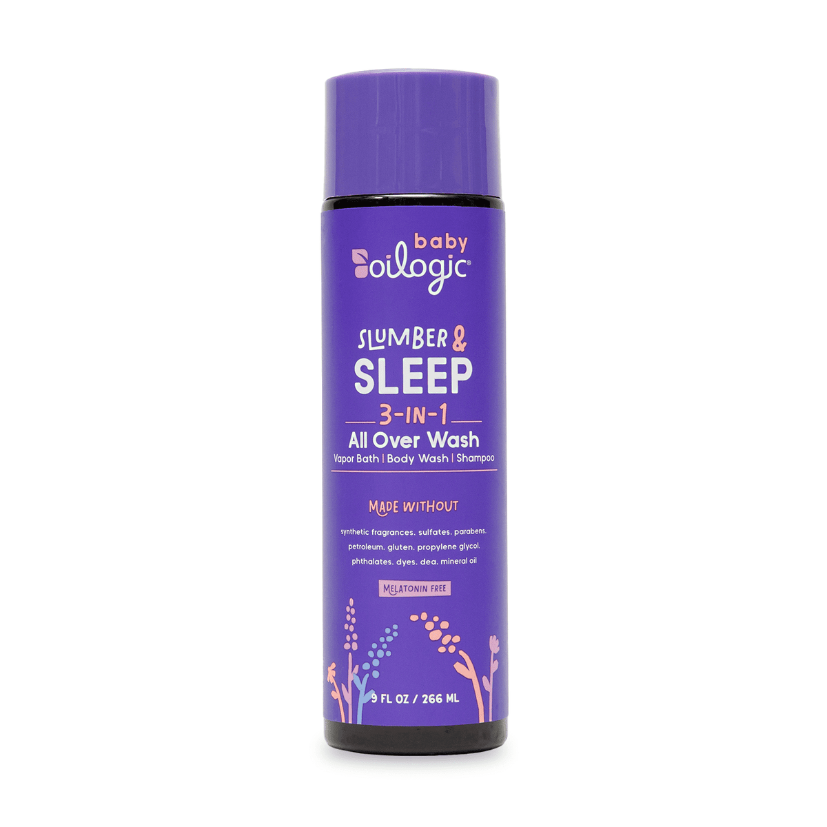 Oilogic 3 in 1 Slumber & Sleep Baby Safe Essential Oil Vapor Bath & Shampoo, 9 fl oz