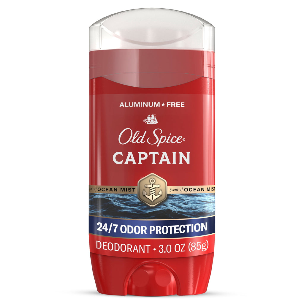 Old Spice Deodorant for Men, Aluminum Free, Captain, 24/7 Odor Protection, 3.0 oz