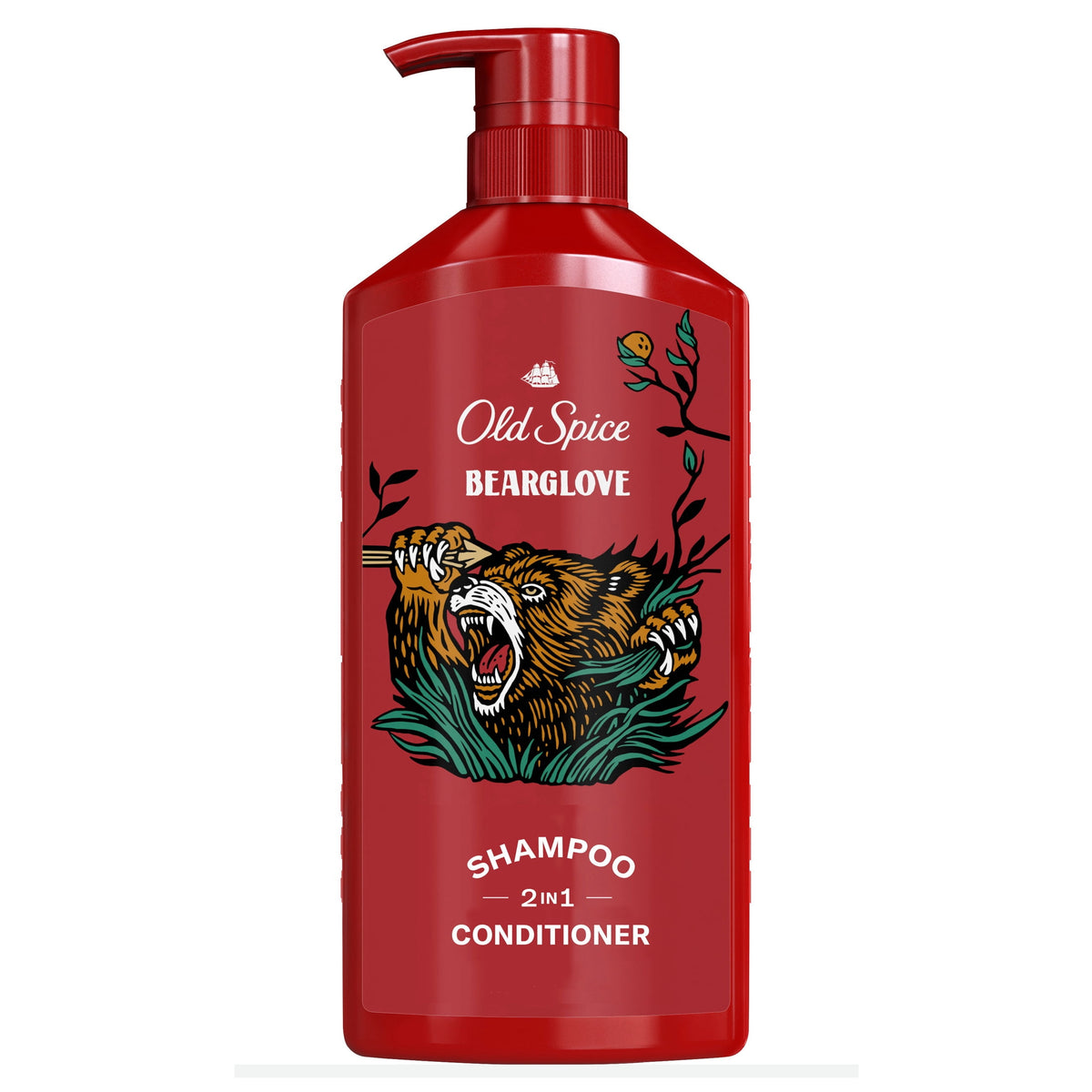 Old Spice Bearglove 2 in 1 Shampoo and Conditioner for Men, Healthier, Fuller, More Moisturized Looking Hair, 21.9 fl oz
