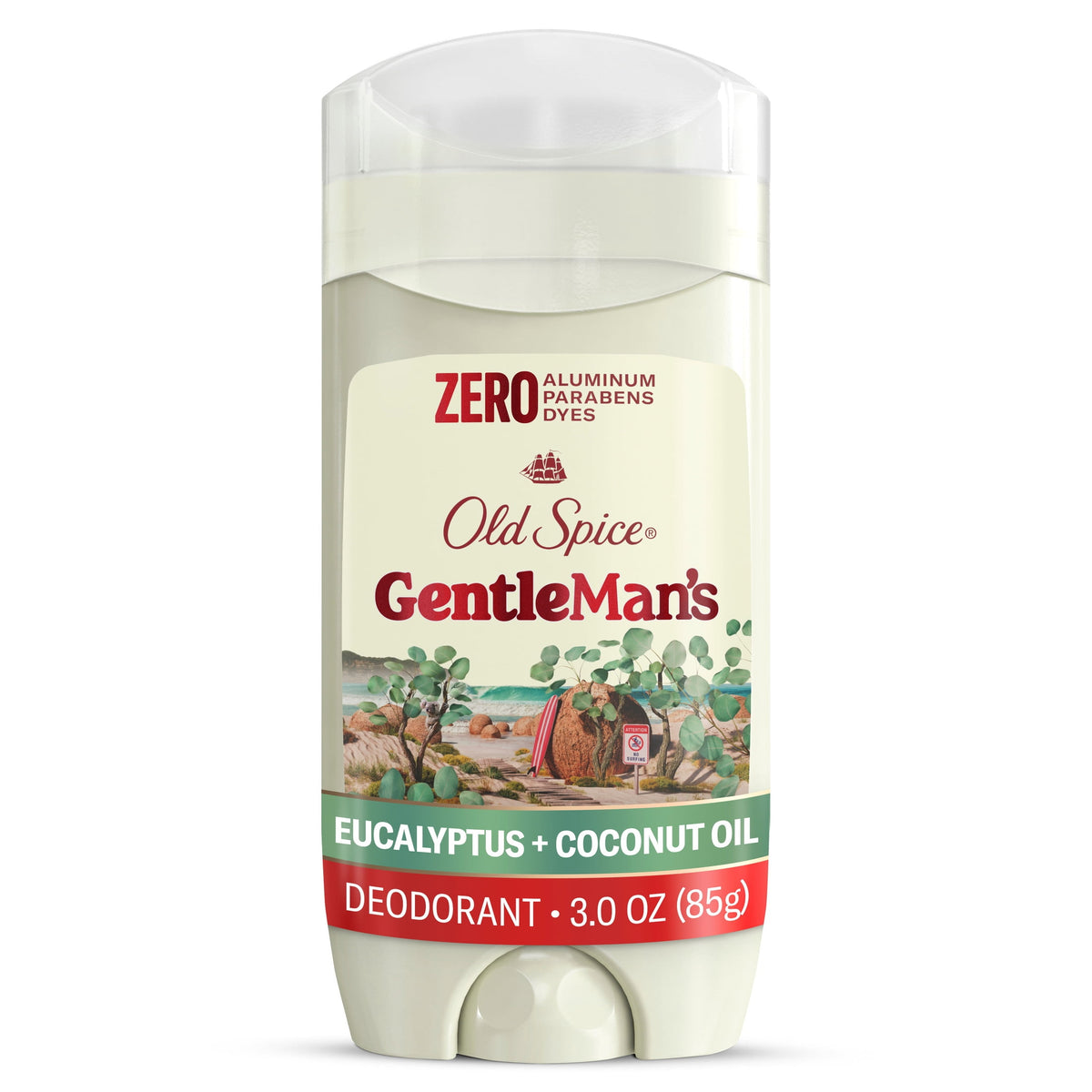 Old Spice GentleMan's Deodorant, Aluminum Free, 24/7 Freshness, Eucalyptus and Coconut Oil, 3.0 oz