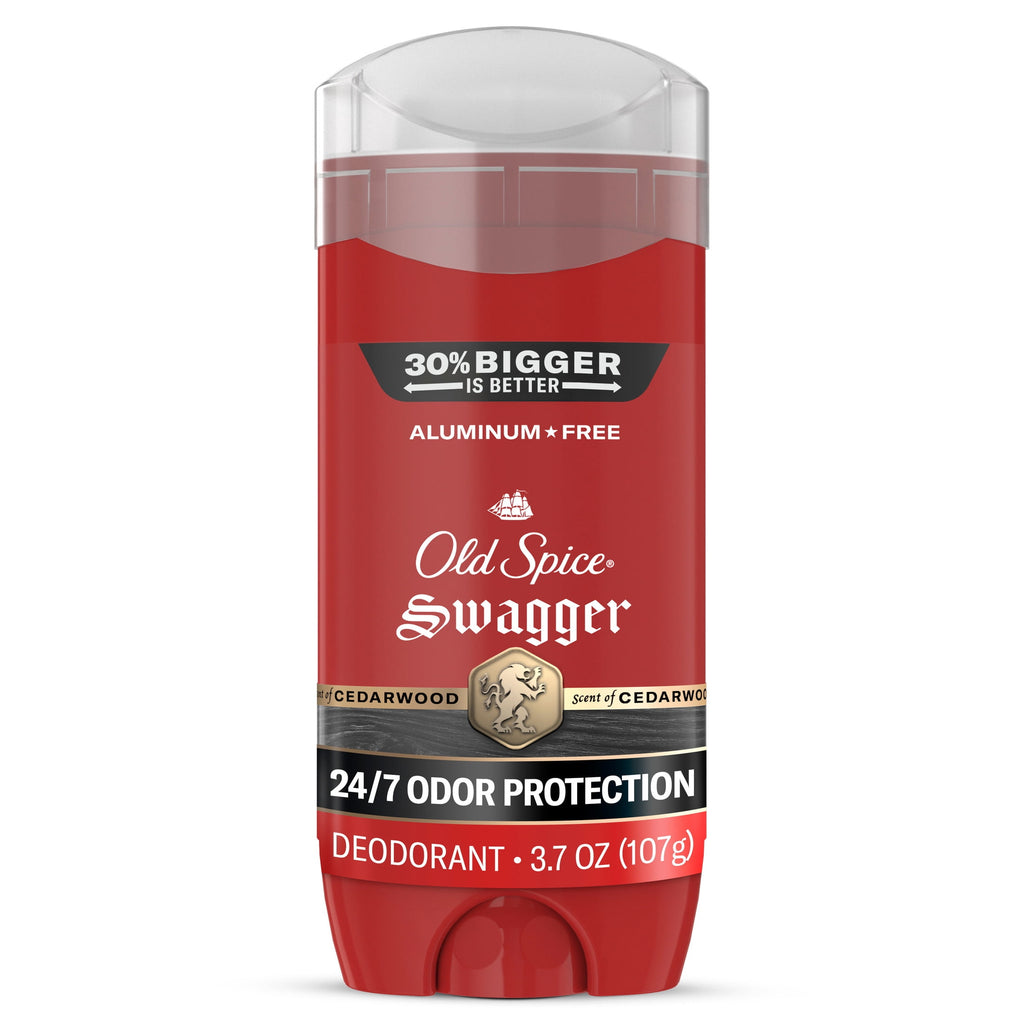 Old Spice Deodorant for Men, Aluminum Free, Swagger, 24/7 Odor Protection, 3.8 oz