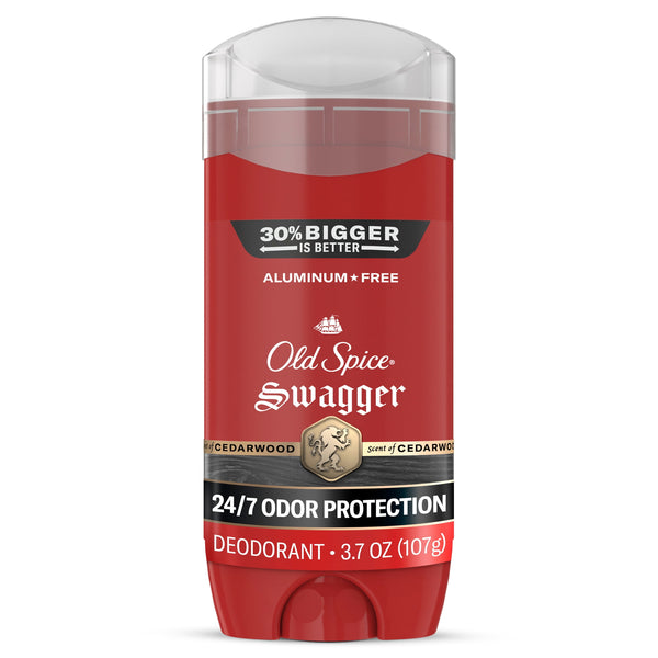 Old Spice Deodorant for Men, Aluminum Free, Swagger, 24/7 Odor Protection, 3.8 oz
