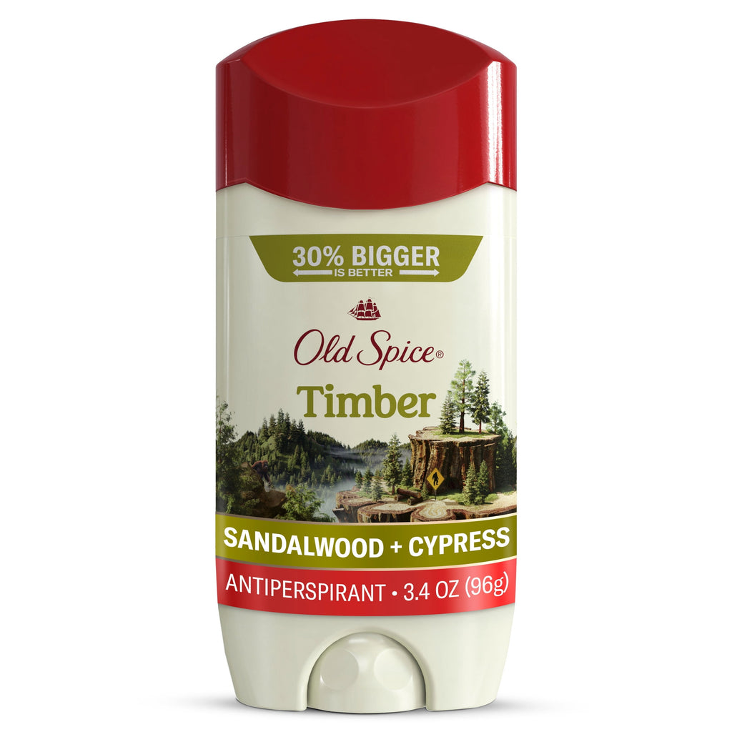 Old Spice Antiperspirant Deodorant, Invisible Solid, Timber & Sandalwood, 3.4 oz