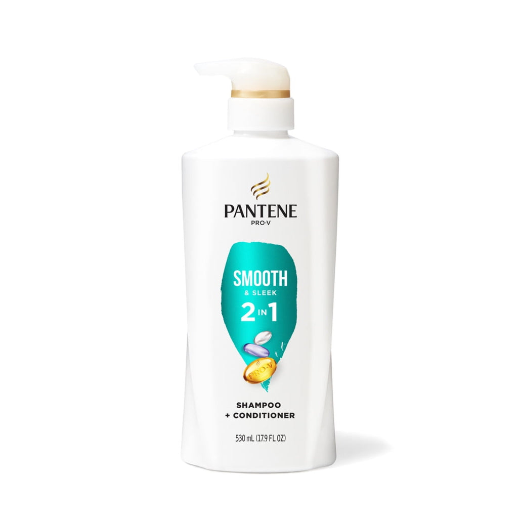 Pantene Pro-V 2 in1 Shampoo and Conditioner Smooth and Sleek, 17.9 fl oz for All Hair Types