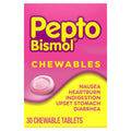 Pepto Bismol Chewable Tablets, Upset Stomach and Anti Diarrheal Relief, 30 Count