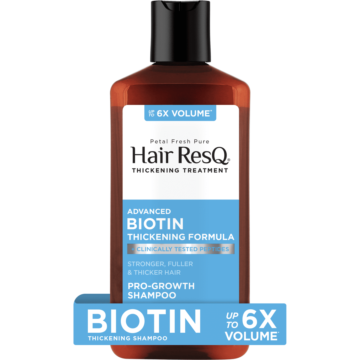 Petal Fresh Hair ResQ Thickening Shampoo, Advanced Biotin Pro-Growth Formula for All Hair Types, 12 fl oz