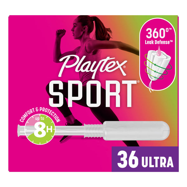 Playtex Sport Tampons, Unscented, Ultra, 36 Count