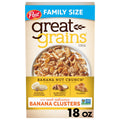 Post Great Grains Banana Nut Crunch, Non-GMO, Heart Healthy,Whole Grain Cereal, Crunchy 18 oz Box