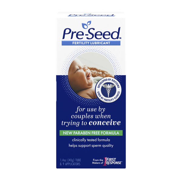 Pre-Seed Fertility Lubricant with 9 Applicators, 1.4 oz Tube for Couples Conceiving