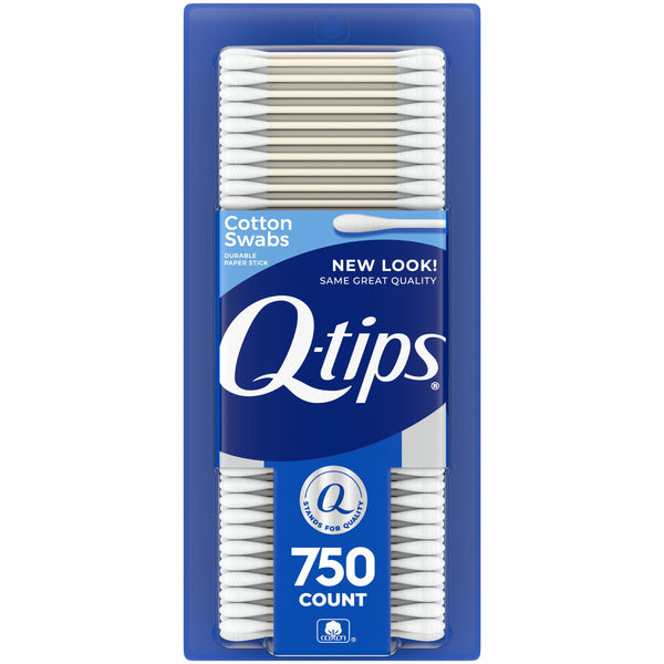 Q-tips Cotton Swabs, Original, For Home, First Aid and Beauty, 100% Cotton, 750 Count