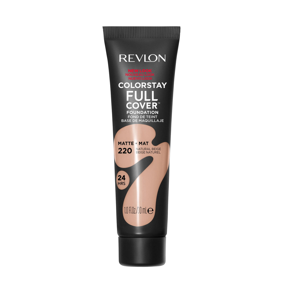 Revlon ColorStay Full Coverage Cream Foundation Makeup, Matte Finish, 220 Natural Beige, 1.0 fl oz