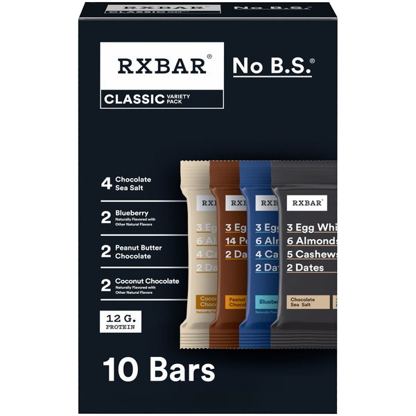 RXBAR, Variety Pack Protein Bars, 10 Count