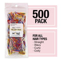 Scunci No Damage Polyband Ponytail Hair Ties, Multicolor, 500 Count