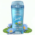 Secret Antiperspirant & Deodorant for Women, Invisible Solid, 72HR Breathable Sweat & Odor Protection, Cool Waterlily Scent, 2.6 oz