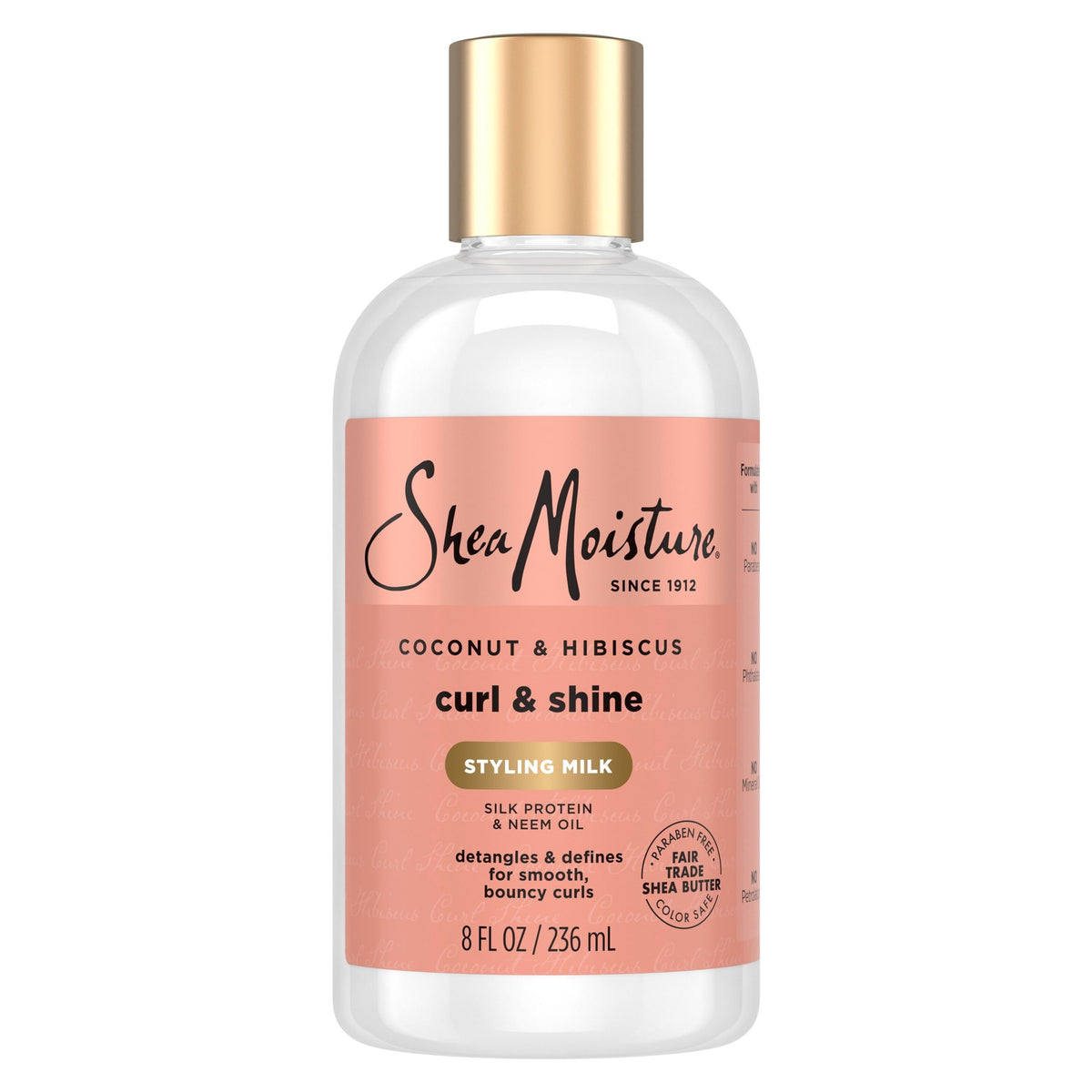 SheaMoisture Curl & Style Milk Coconut & Hibiscus with Silk Protein & Neem Oil, 8 fl oz