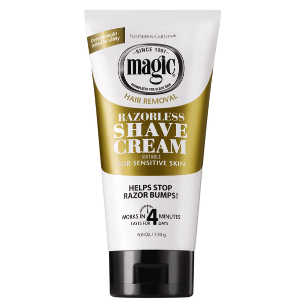 Magic Razorless Shave Cream Sensitive Skin for Hair Removal, Depilatory Cream for Men and Women - 6oz