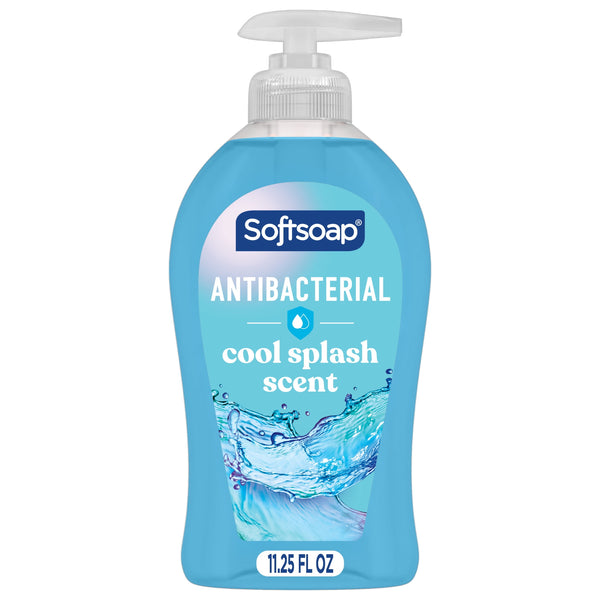 Softsoap Antibacterial Hand Soap, Eliminates 99% of Bacteria, Cool Splash Scent, 11.25 fl oz